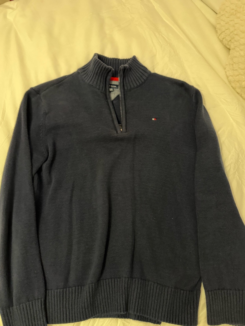 Tommy Hilfiger Men's Dark Navy Half-Zip Pullover Sweater